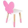 Cadeira para Criança de 6 Anos Cadeira Infantil de Madeira Borboletinha - Rosa - 2