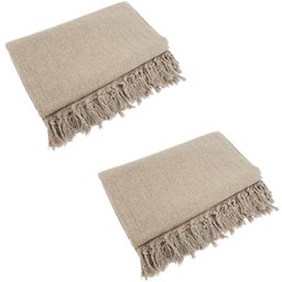 Kit 2 Mantas Para Sofá Tipo Manta Capa De Sofá 2,40 X 1,80 Várias Cores:Caramelo Mesclado - 1