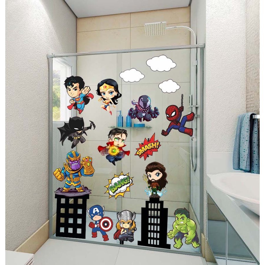 Ver imagem 1 de Adesivo de Box Super-heróis Mod 2