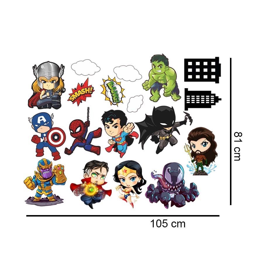 Ver imagem 2 de Adesivo de Box Super-heróis Mod 2