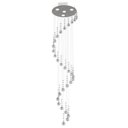 Ver imagem 1 de Lustre de Cristal Legitimo Espiral 33cm Pé Direito Duplo Vão de Escada Sala Alta Mesa E33 - 1,50 M
