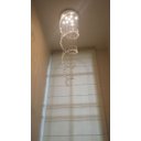 Ver imagem 5 de Lustre de Cristal Legitimo Espiral 60cm Pé Direito Duplo Vão de Escada Sala Alta E60 - 3,50 m