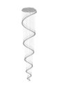 Ver imagem 1 de Lustre de Cristal Legitimo Espiral 60cm Pé Direito Duplo Vão de Escada Sala Alta E60 - 2,30 m