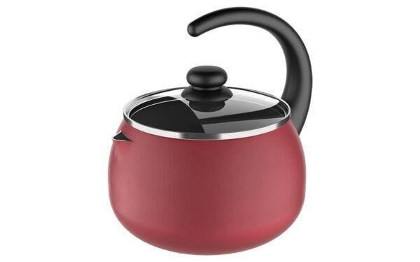 Chaleira Com Tampa de vidro 2L Cereja Brinox - 7102/155