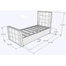 Cama com Cabeceira Solteiro Estofada Uvaia 100cm Suede:cinza - 4