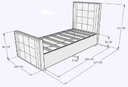 Ver imagem 4 de Cama com Cabeceira Solteiro Estofada Uvaia 100cm Suede:cinza