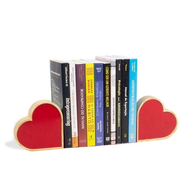 Aparador de Livros Coração Pinus - 1