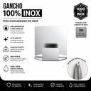 Ver imagem 2 de Gancho Inox de Parede Cabide Adesivo 3m Autocolante F.Df