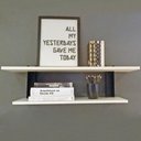 Ver imagem 2 de Kit 2 Mãos Francesas Pretas Suportes para Prateleiras Mdf 1,5cm Duplo Aço Carbono Masutti