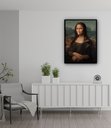 Ver imagem 2 de Quadro Decorativo Divertido Banheiro Monalisa - 70x50cm:moldura Branca