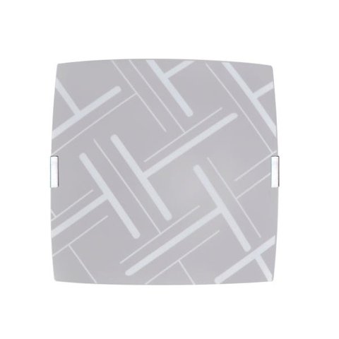 Plafon Sobrepor Quadrado Médio Traços Branco