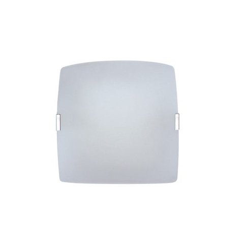 Plafon Sobrepor Quadrado Médio Fosco 2 Lâmpada