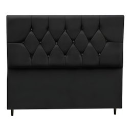 Cabeceira para Cama Box Estofada Casal 140 Cm Suede Madri:preto - 2