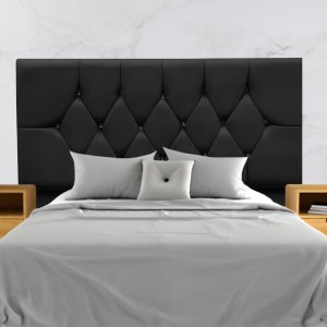 Cabeceira para Cama Box Estofada Casal 140 Cm Suede Madri:preto