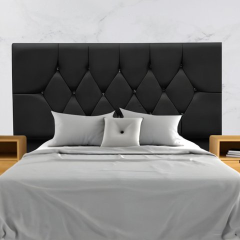 Cabeceira para Cama Box Estofada Casal 140 Cm Suede Madri:preto