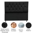 Ver imagem 4 de Cabeceira para Cama Box Estofada Casal 140 Cm Suede Madri:preto