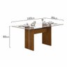 Conjunto Sala de Jantar Mesa Tampo Vidro 160cm 6 Cadeiras Hawaí Leifer - 5