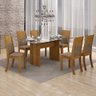 Conjunto Sala de Jantar Mesa Tampo Vidro 160cm 6 Cadeiras Hawaí Leifer - 1
