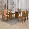 Conjunto Sala de Jantar Mesa Tampo Vidro 160cm 6 Cadeiras Hawaí Leifer - 7