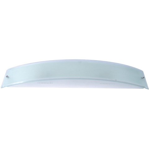 Arandela Elipse Grande Metal/Vidro Fosco com Borda Transparente - Attena