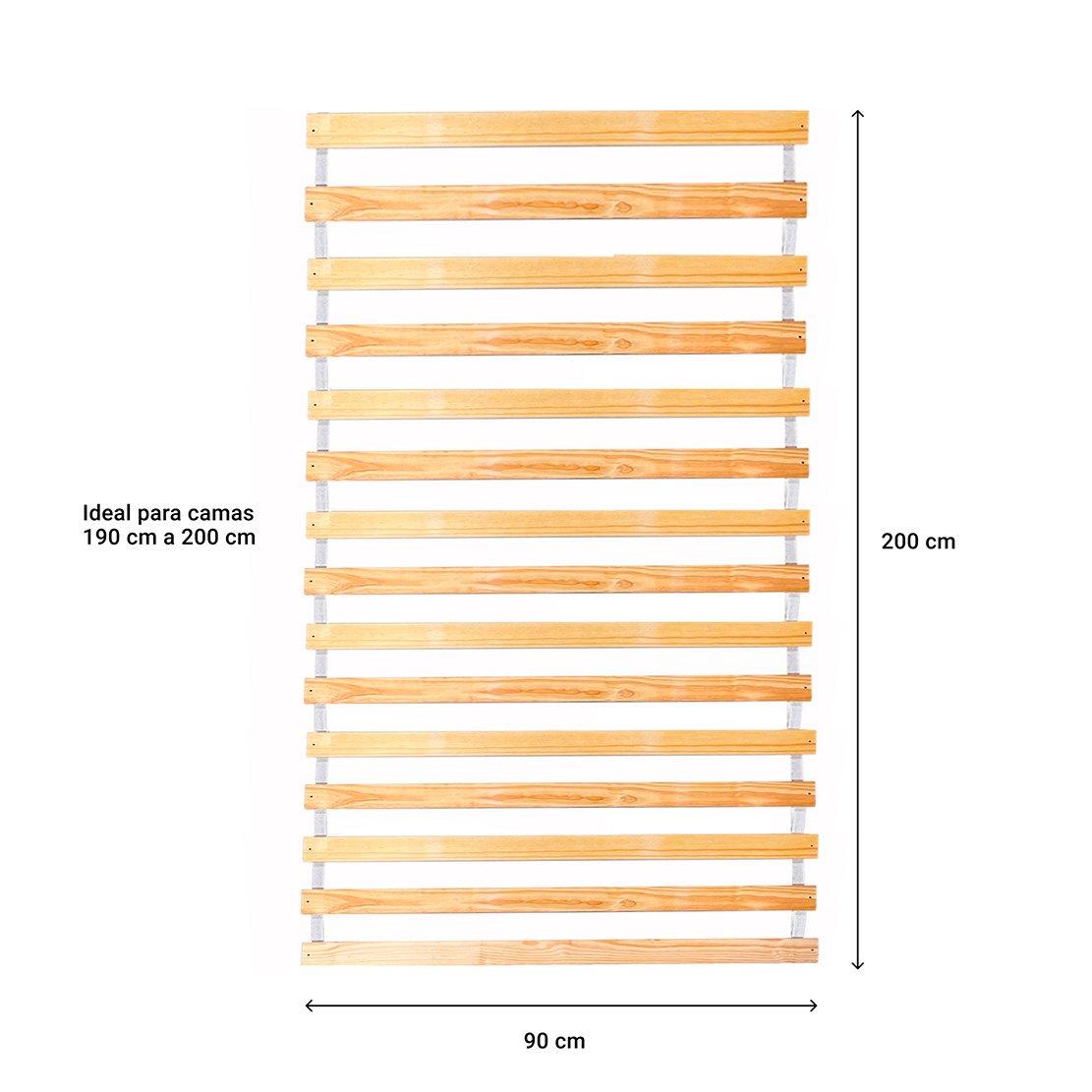Estrado Madeira Maciça 15 Ripas Cama de Solteiro - 5