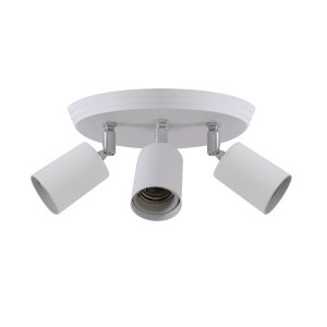 Spot Branco para 3 Lâmpadas E27