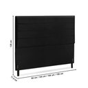 Ver imagem 3 de Cabeceira Estofados Casal Quarto 1,44cm Talita Suede Preto Madelina Decor