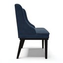 Ver imagem 6 de Kit 02 Cadeiras De Jantar Suede Azul Marinho Base Madeira