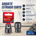 Ver imagem 2 de Soquete Estriado Curto 24mm Encaixe 1/2 Aço Cr-V Corneta