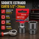 Ver imagem 7 de Soquete Estriado Curto 24mm Encaixe 1/2 Aço Cr-V Corneta