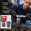 Ver imagem 5 de Soquete Estriado Curto 24mm Encaixe 1/2 Aço Cr-V Corneta
