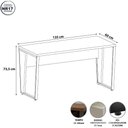 Ver mais imagens de Escrivaninha Industrial F5 Office sem Gavetas 135cm Cinza F5 Office