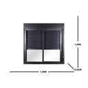 Ver imagem 3 de Janela 2 Folhas com Vidro Liso e Persiana Integrada Fita 120 x 120cm Topsul Esquadrisul Preto