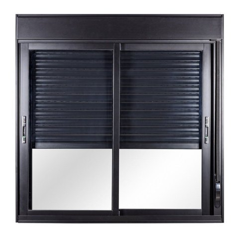 Janela 2 Folhas com Vidro Liso e Persiana Integrada Fita 120 X 120cm Topsul Esquadrisul