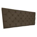 Ver imagem 3 de Cabeceira Painel Capitonê Casal 1,40m Jade Suede Marrom
