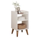 Ver imagem 2 de Mesa de Cabeceira Retrô Com Prateleiras Pé Palito Mesinha Quarto MDF MVD Móveis