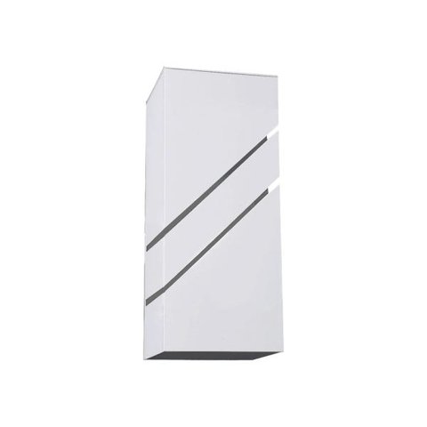 Arandela Madri Retangular C/Friso Diagonal Branca
