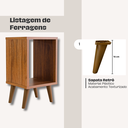 Ver imagem 5 de Nicho Organizador Multiuso com Pés Retrô em MDF Cumaru - Pea Móveis
