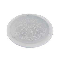 Plafon Sobrepor Médio Renda Branco - 1