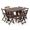 Ver imagem 2 de Conjunto Prático Dobrável Lenhador Área Externa 6 Cadeiras