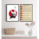 Ver imagem 2 de Kit 2 Quadros Código Moral Do judô 24x18cm - com Vidro:madeira Branca