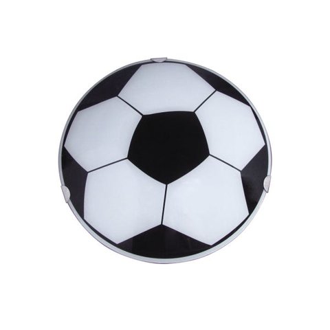Plafon Infantil Redondo Bola de Futebol Preta