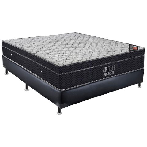 Conjunto Airtech Progressive Nanolastic Casal 1,38 Cm (larg) Base Courino - 49114