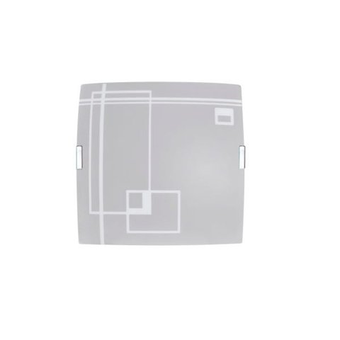 Plafon Sobrepor Quadrado Médio Prisma Branco