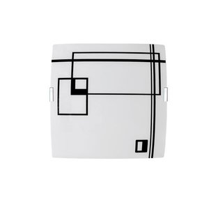 Plafon Sobrepor Quadrado Grande Prisma Preto