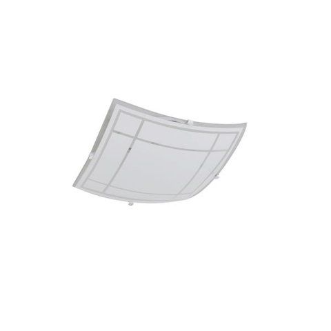 Plafon Luxo Quadrado Médio Branco