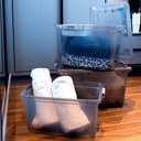 Ver imagem 2 de Caixa Plastica Organizadora Transparente Grande 35 Litros - Plasvale Preto