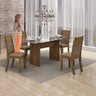 Conjunto Sala de Jantar Mesa Tampo Vidro 120cm 4 Cadeiras Hawai Leifer - 7