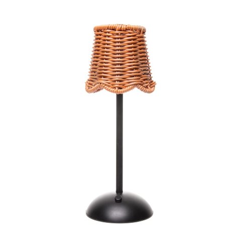 Luminária de Mesa LED 3 Tons USB Lagoon Ondulado 11 x 30 cm Preta Wolff