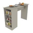 Ver imagem 3 de Cozinha Modulada Completa Max 262 Cm Bancada Ilha Gourmet Balcão Pia Mdp Cinza Champanhe - Clicklar
